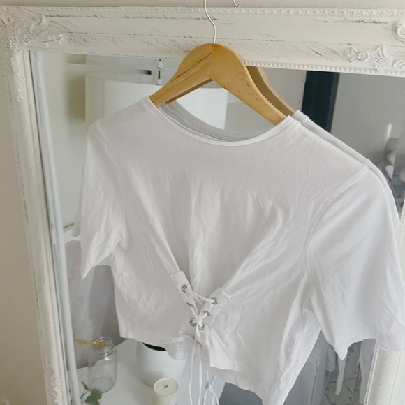 Zara White Corset Tee - Picture 2 of 5